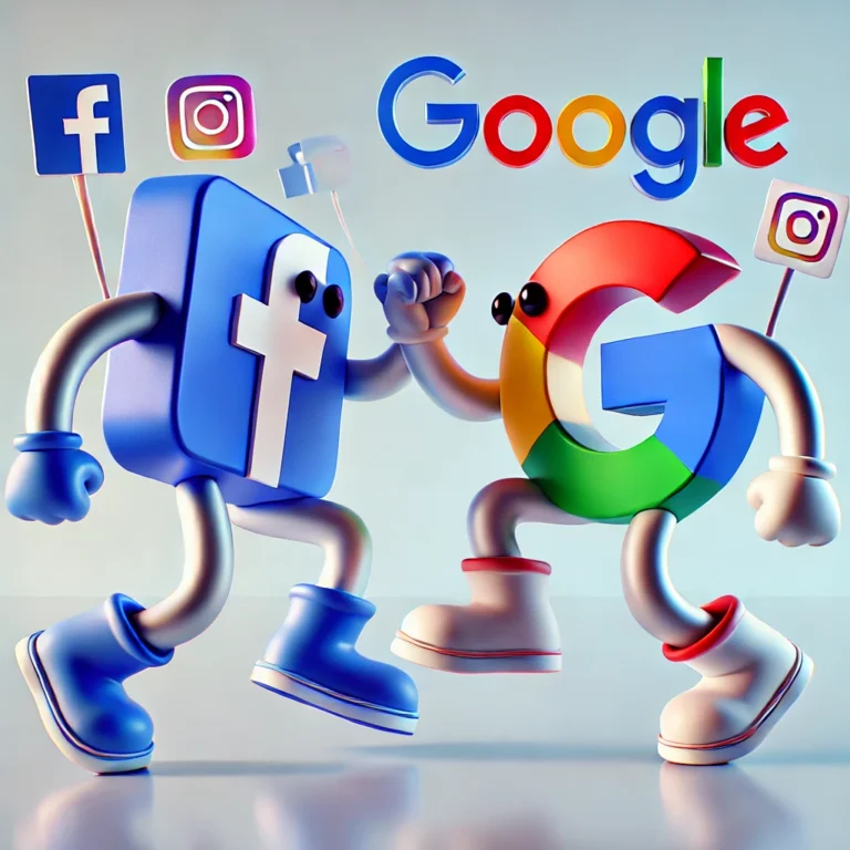 Meta vs. Google - mainosalustojen erot